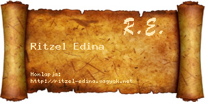 Ritzel Edina névjegykártya